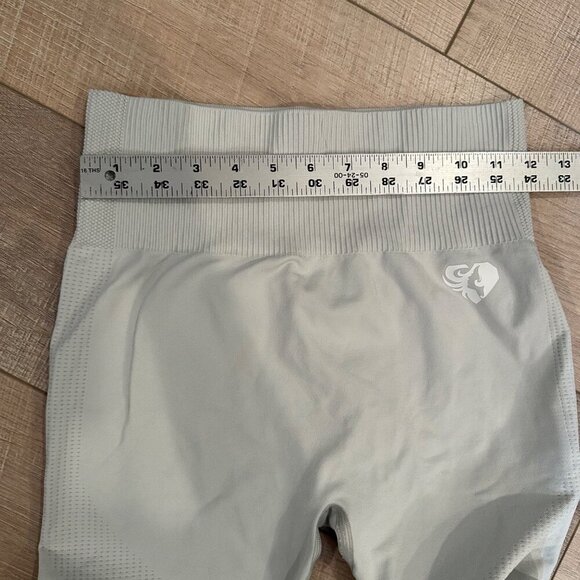 Womens Best Power Seamless Cycling Shorts Washed Light Grey Large NEW - Picture 4 of 7